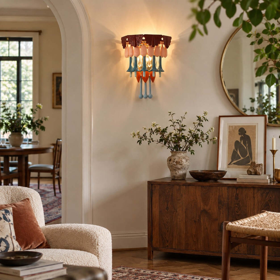 Calivra Wall Sconce | Hand-Glazed Ceramic for Living Room Decor