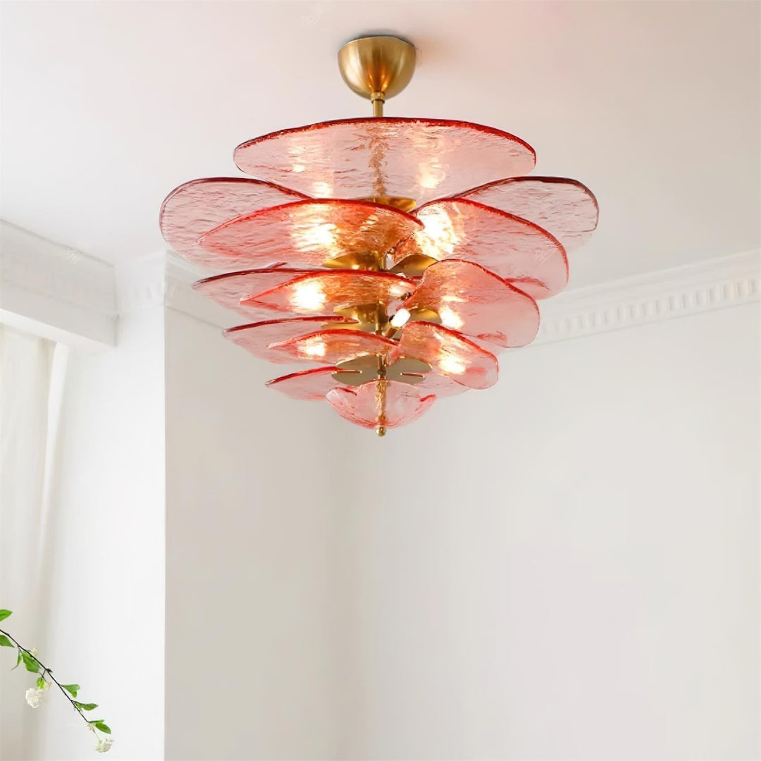 Calura Chandelier – Modern Murano Glass Living Room Light