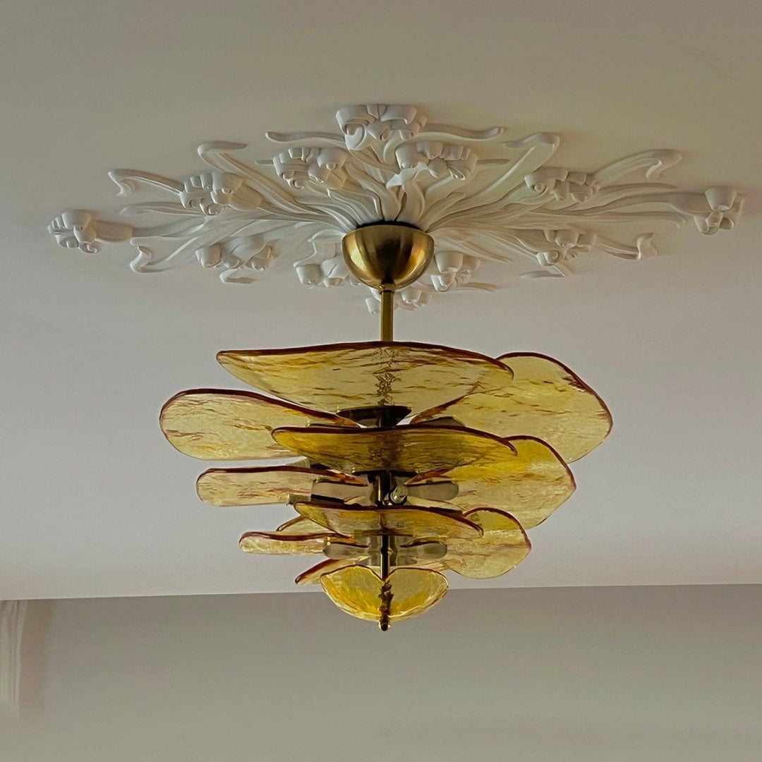 Calura Chandelier – Modern Murano Glass Living Room Light