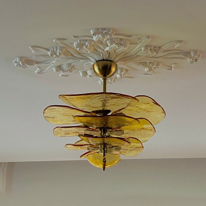 Calura Chandelier – Modern Murano Glass Living Room Light