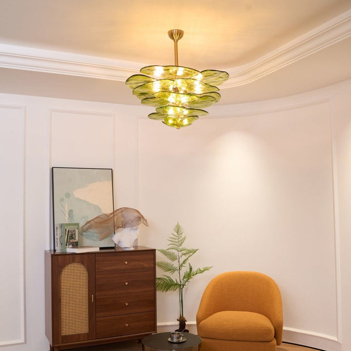 Calura Chandelier – Modern Murano Glass Living Room Light