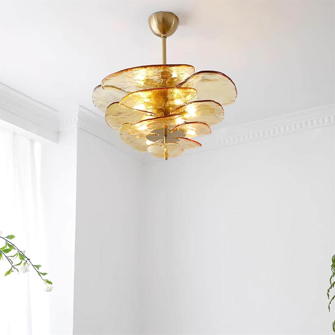 Calura Chandelier – Modern Murano Glass Living Room Light