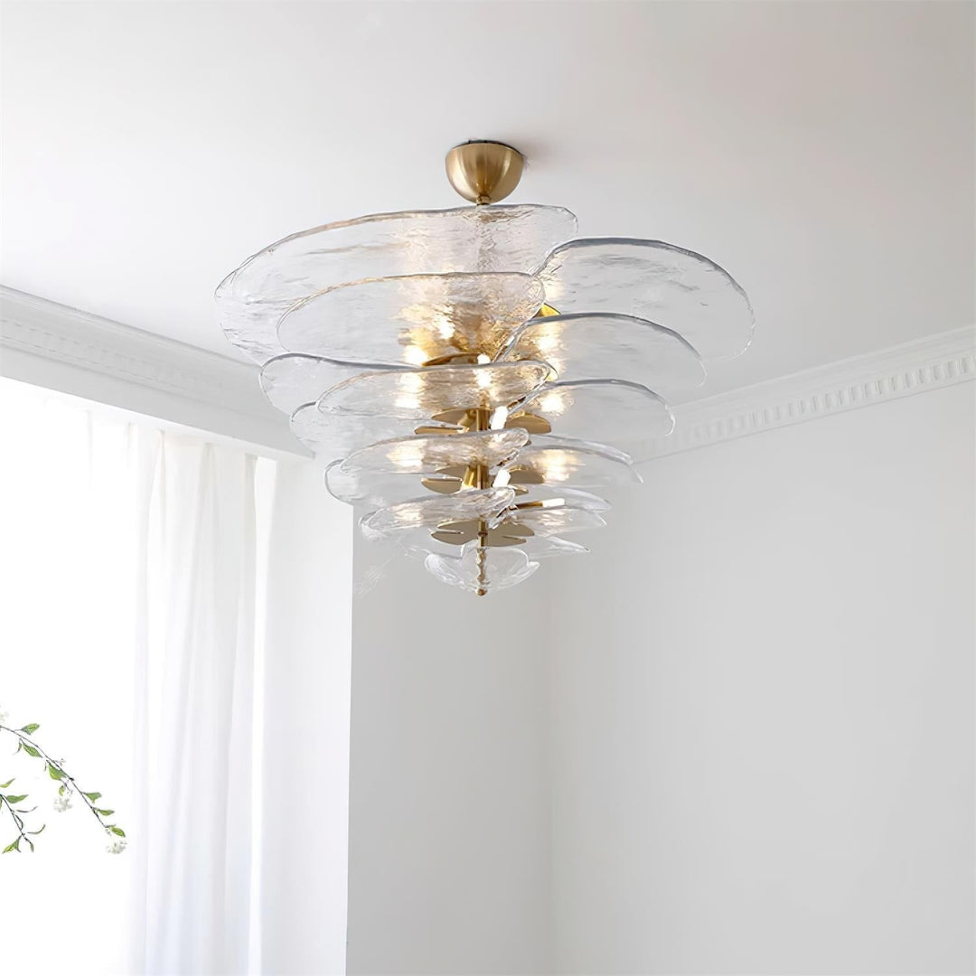 Calura Chandelier – Modern Murano Glass Living Room Light