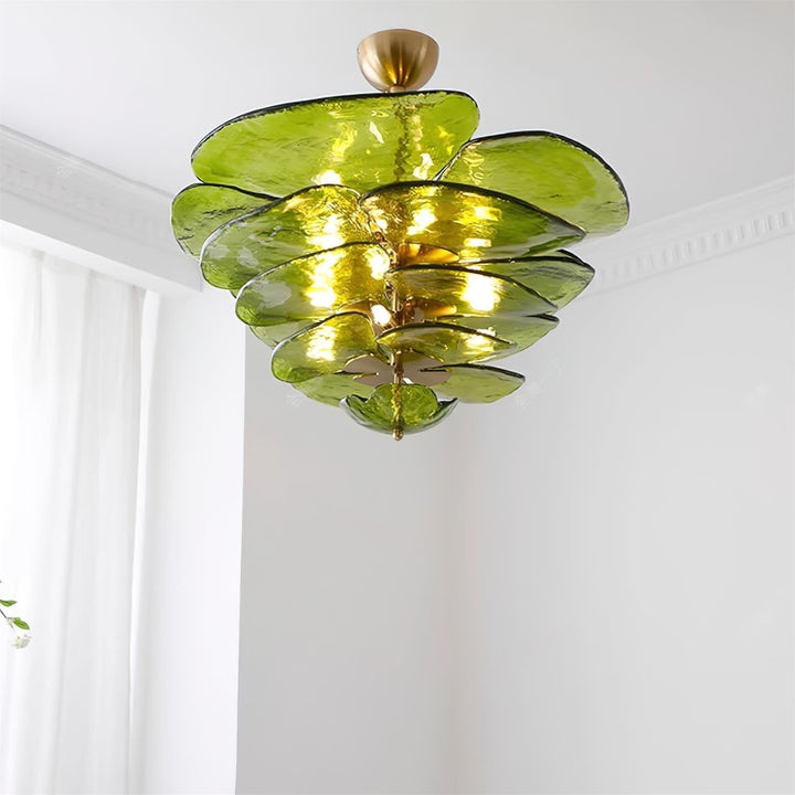 Calura Chandelier – Modern Murano Glass Living Room Light