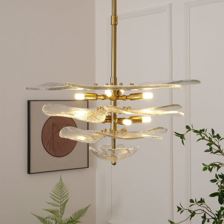 Calura Chandelier – Modern Murano Glass Living Room Light