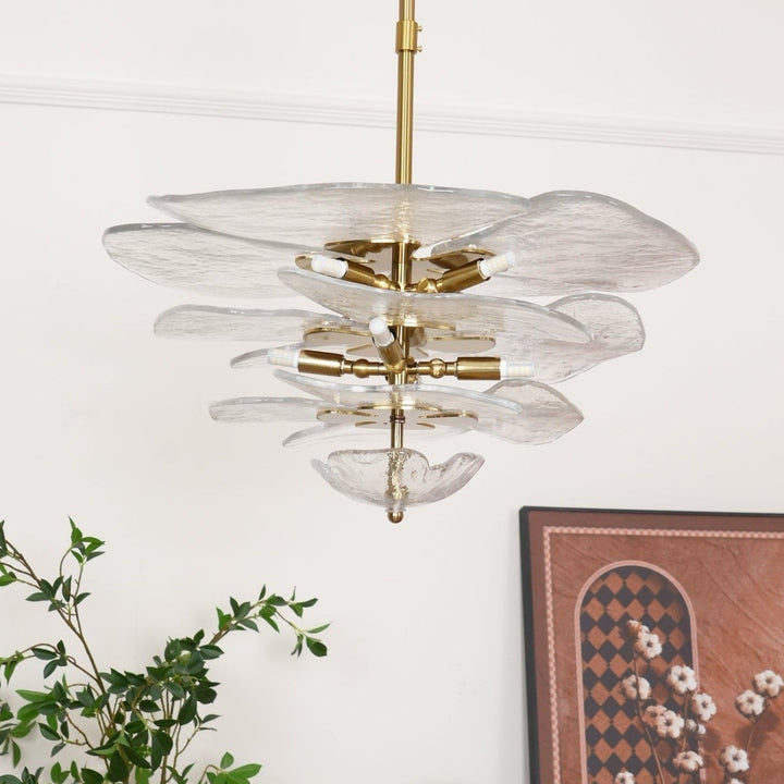 Calura Chandelier – Modern Murano Glass Living Room Light