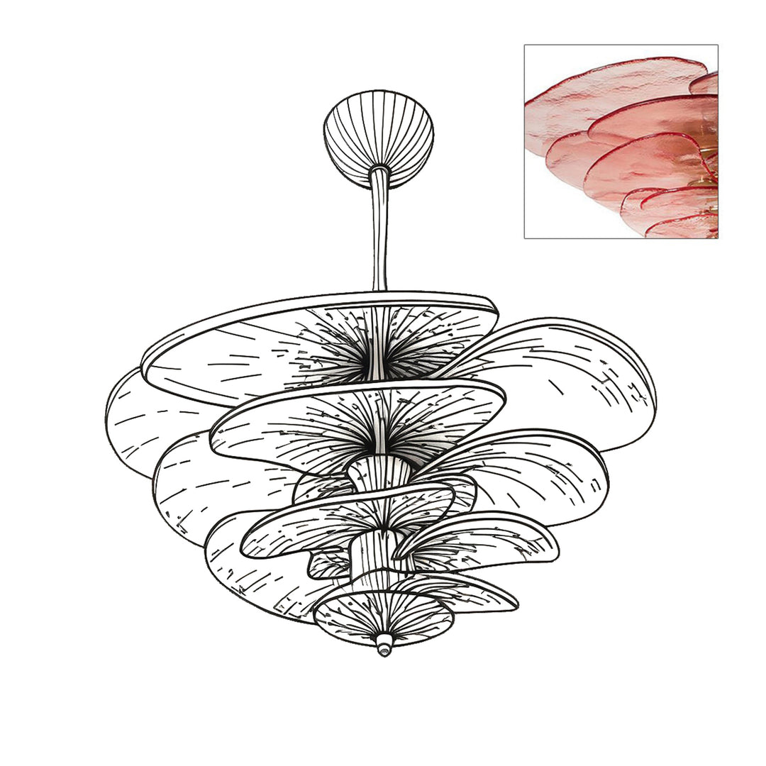 Calura Chandelier – Modern Murano Glass Living Room Light