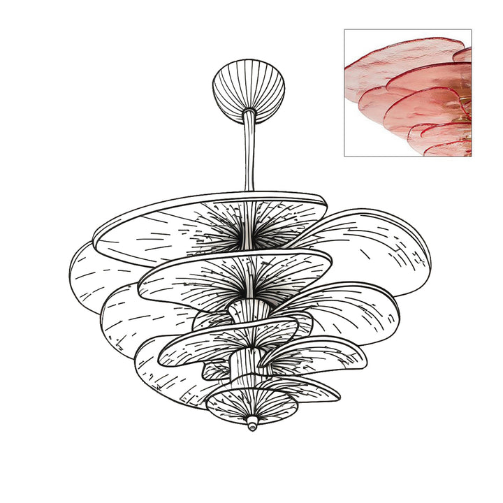 Calura Chandelier – Modern Murano Glass Living Room Light