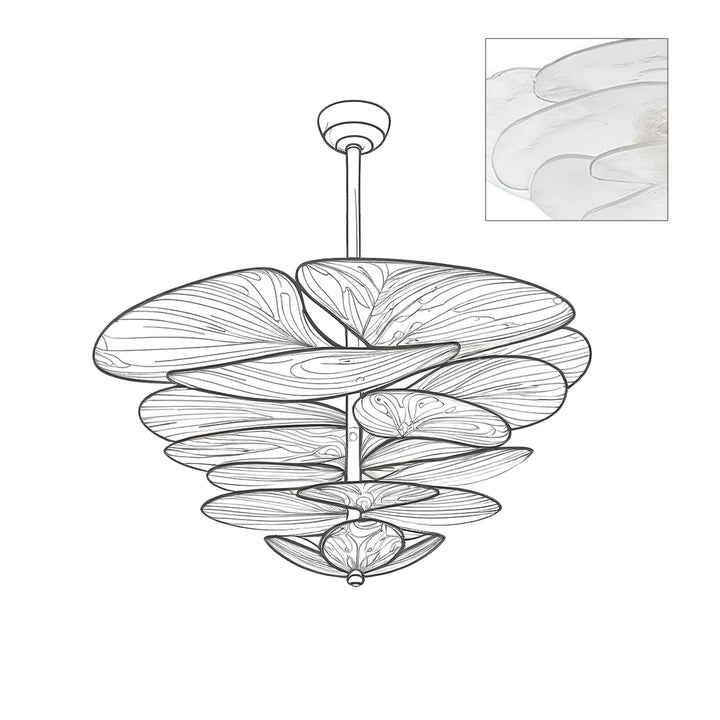 Calura Chandelier – Modern Murano Glass Living Room Light