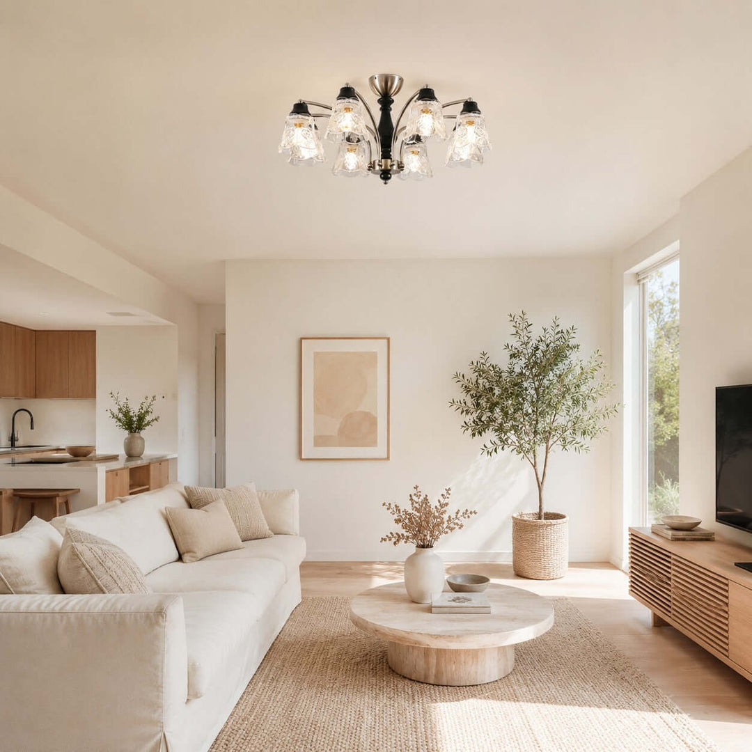 Camille Chandelier - Floral Glass Dining Room Chandelier Light | Vinlighting