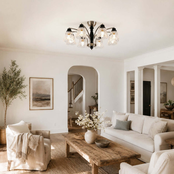 Camille Chandelier - Floral Glass Dining Room Chandelier Light | Vinlighting