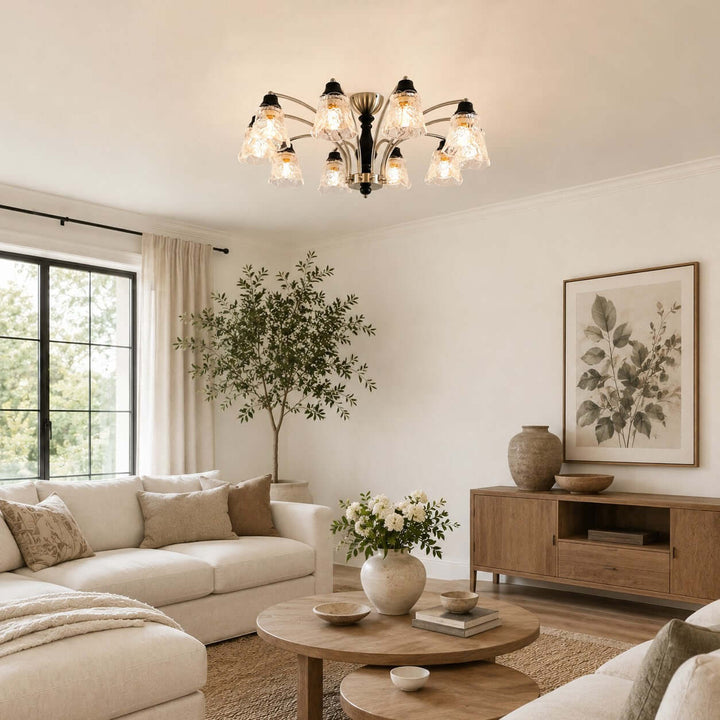 Camille Chandelier - Floral Glass Dining Room Chandelier Light | Vinlighting