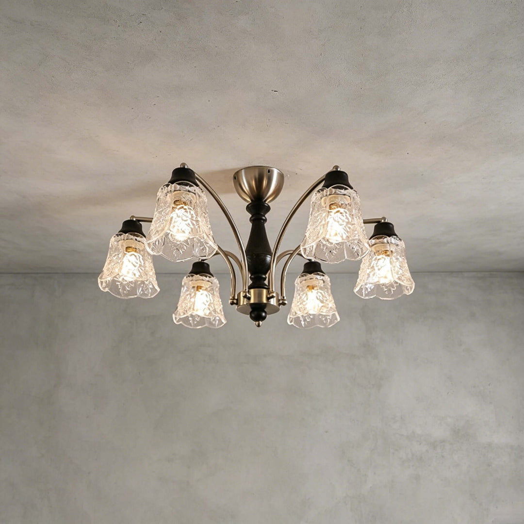 Camille Chandelier - Floral Glass Dining Room Chandelier Light | Vinlighting