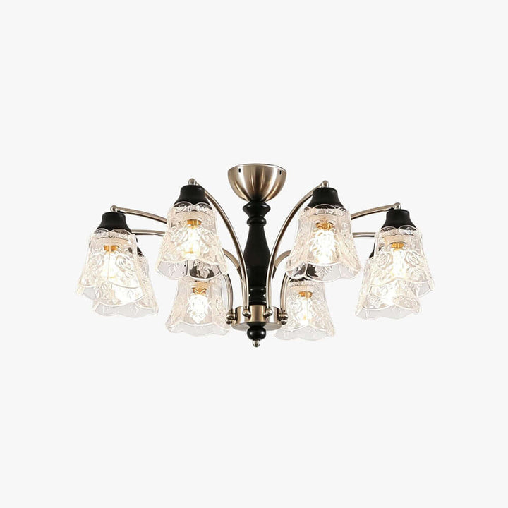 Camille Chandelier - Floral Glass Dining Room Chandelier Light | Vinlighting