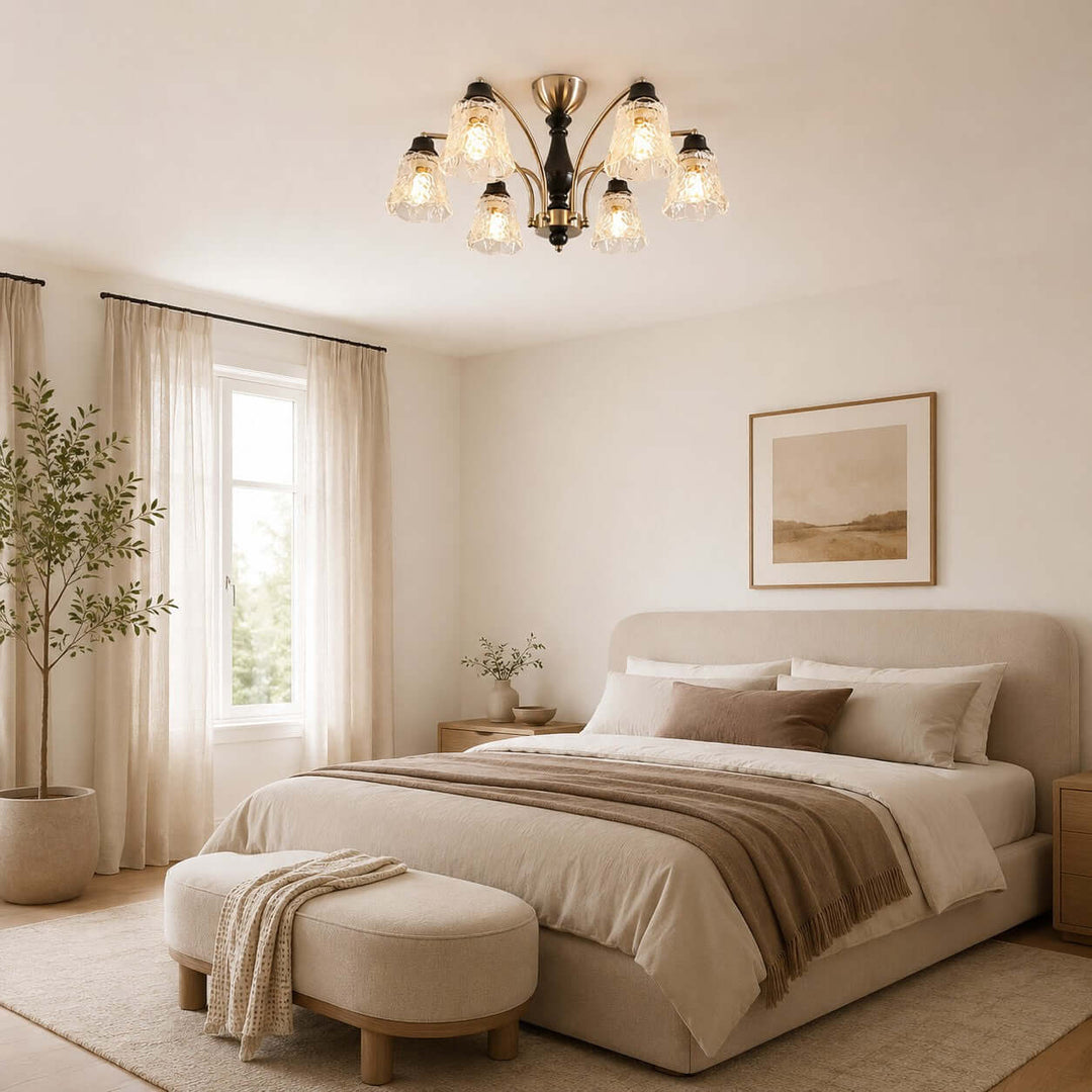 Camille Chandelier - Floral Glass Dining Room Chandelier Light | Vinlighting