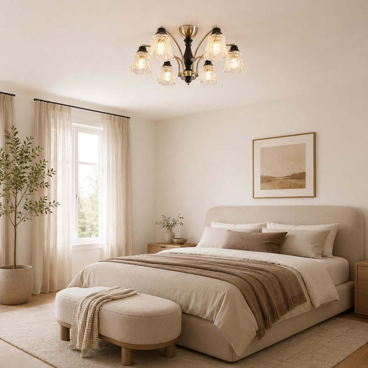 Camille Chandelier - Floral Glass Dining Room Chandelier Light | Vinlighting