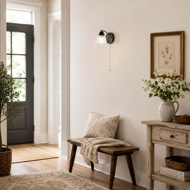 Camille Wall Sconce | French Vintage Floral Glass Wall Sconce | Vinlighting