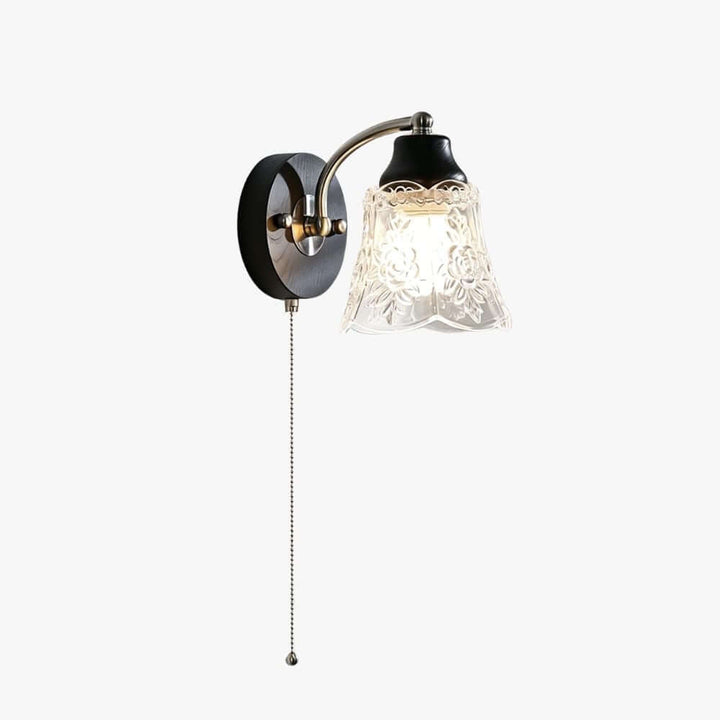 Camille Wall Sconce | French Vintage Floral Glass Wall Sconce | Vinlighting
