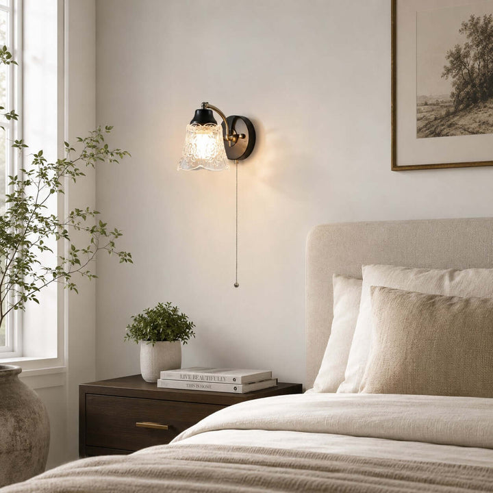 Camille Wall Sconce | French Vintage Floral Glass Wall Sconce | Vinlighting