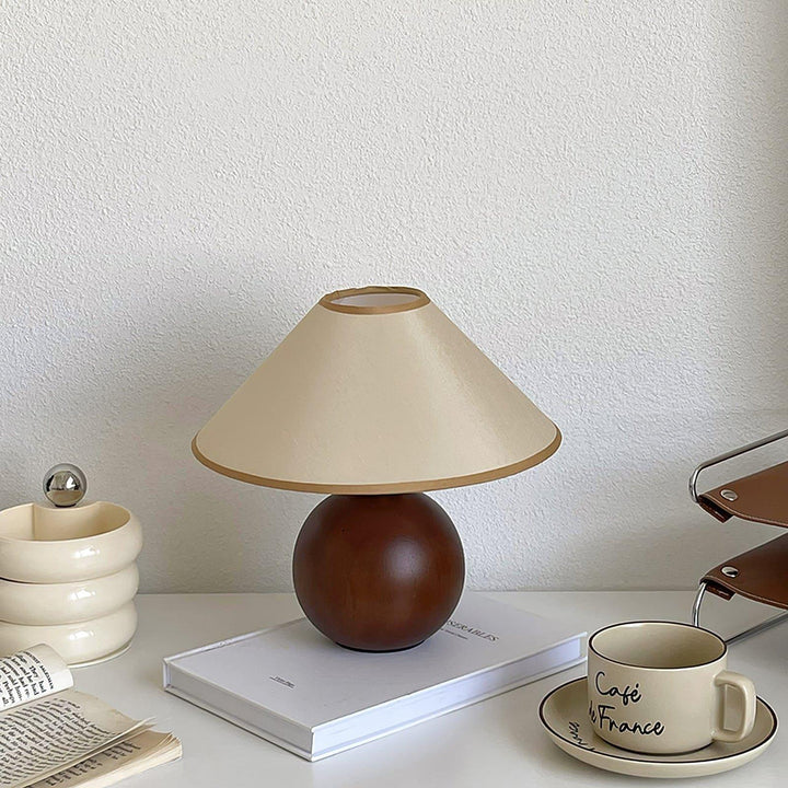 Cankut Wood Table Lamp | Vintage Retro Nightstand Fixture | Vinlighting | Vinlighting