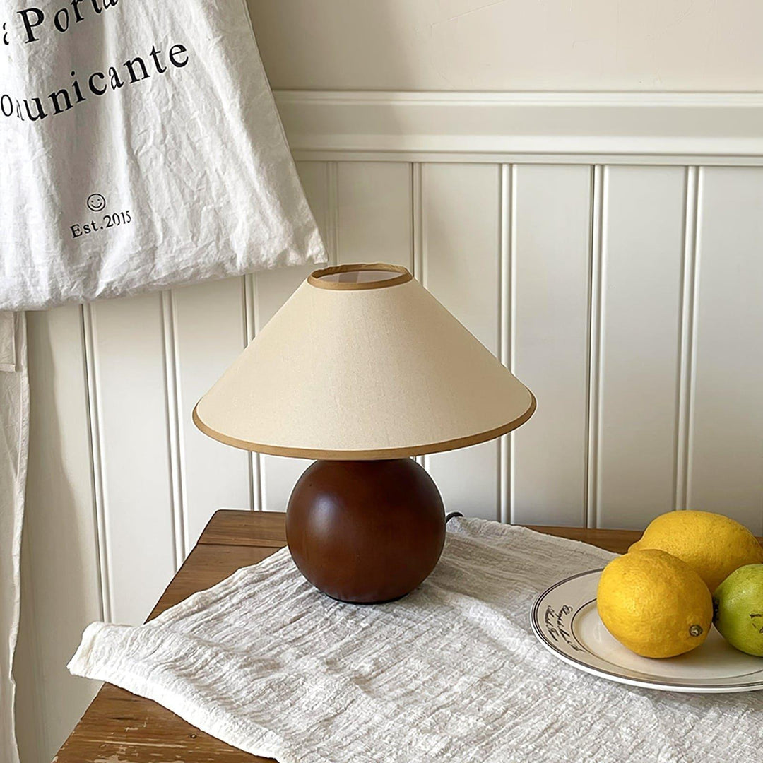 Cankut Wood Table Lamp | Vintage Retro Nightstand Fixture | Vinlighting | Vinlighting