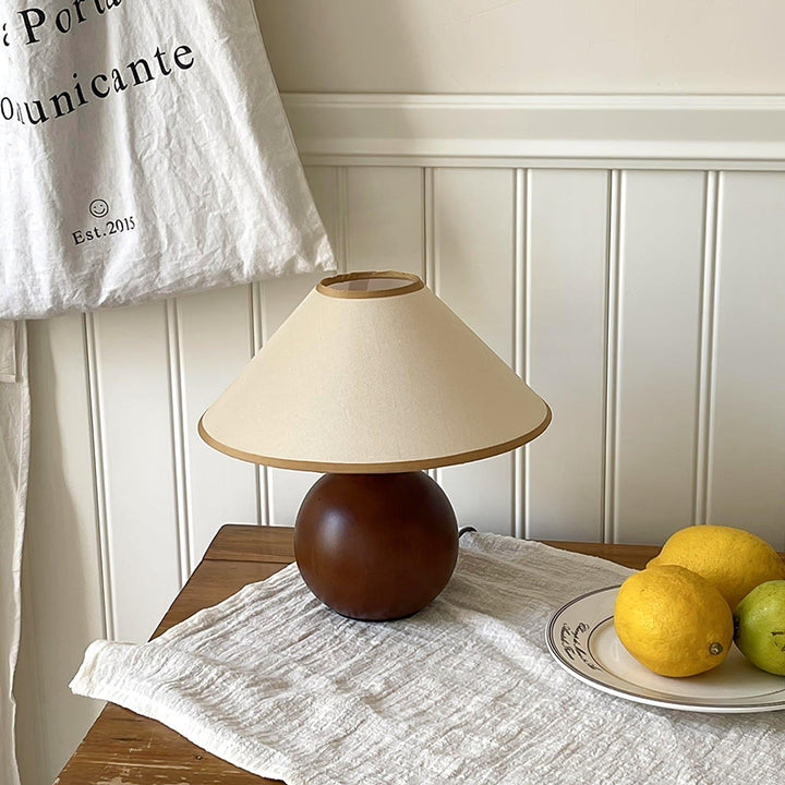 Cankut Wood Table Lamp | Vintage Retro Nightstand Fixture | Vinlighting | Vinlighting