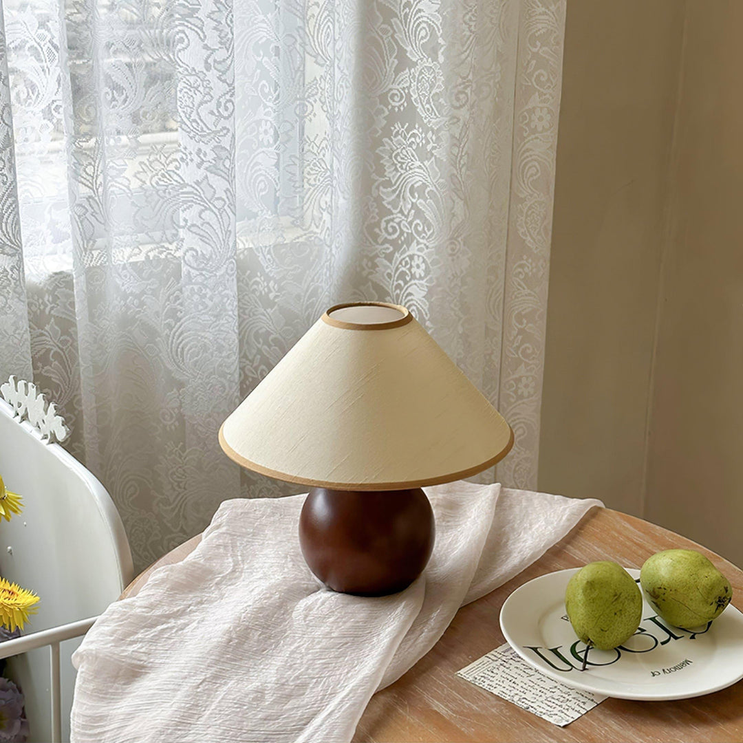 Cankut Wood Table Lamp | Vintage Retro Nightstand Fixture | Vinlighting | Vinlighting