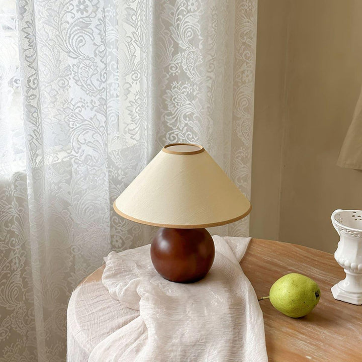 Cankut Wood Table Lamp | Vintage Retro Nightstand Fixture | Vinlighting | Vinlighting