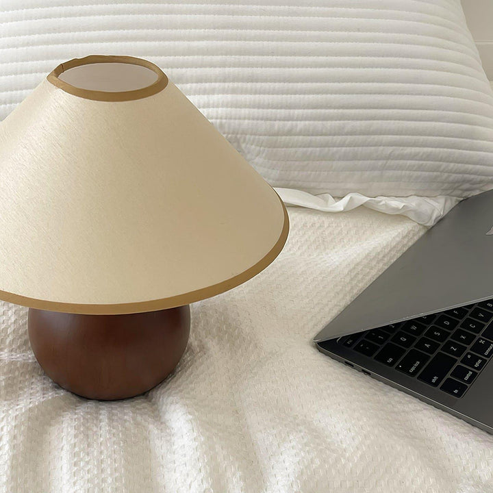 Cankut Wood Table Lamp | Vintage Retro Nightstand Fixture | Vinlighting | Vinlighting