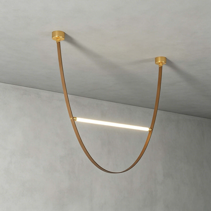 Brown Leather LED Pendant Light for Modern Interiors | Vinlighting
