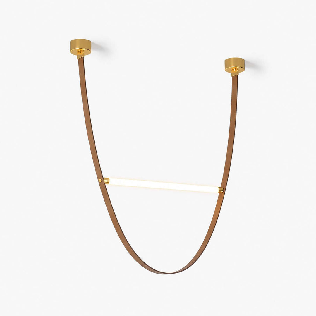 Brown Leather LED Pendant Light for Modern Interiors | Vinlighting