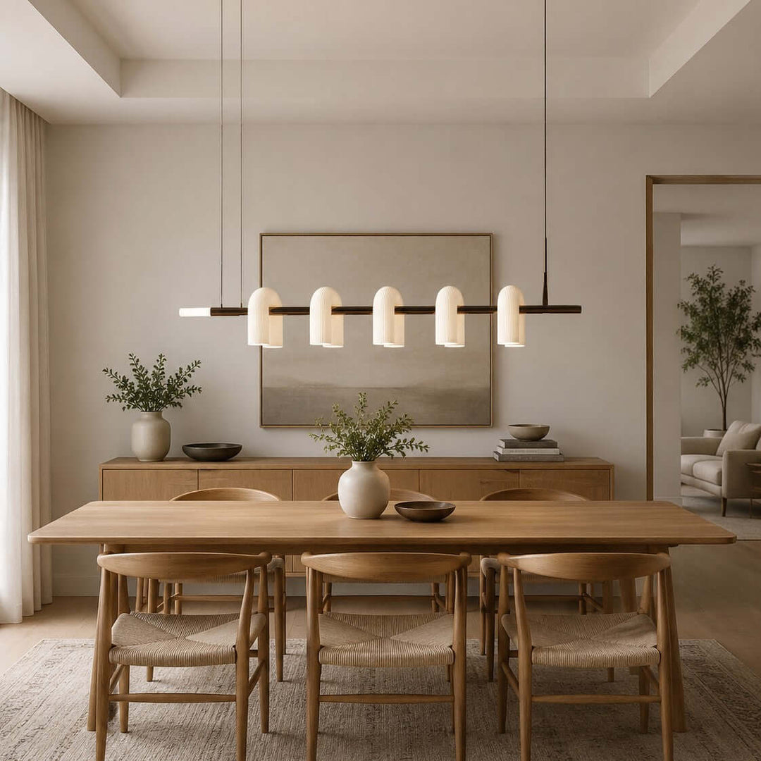 Thorne Chandelier - Modern U-Shaped Glass Island Chandelier Light | Vinlighting