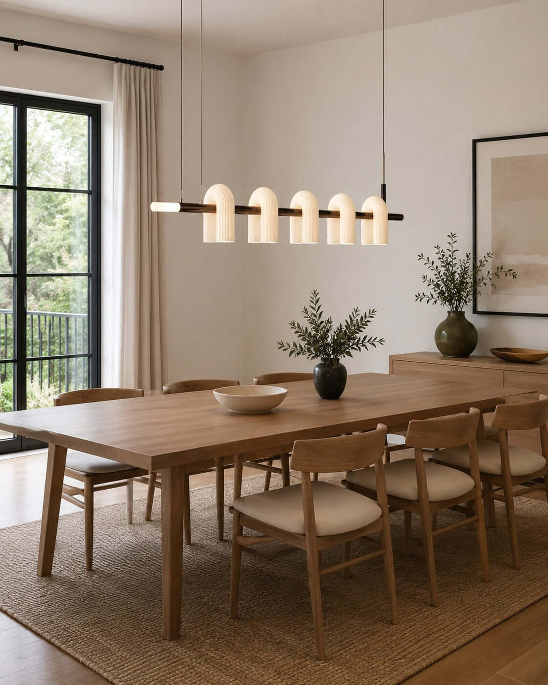 Thorne Chandelier - Modern U-Shaped Glass Island Chandelier Light | Vinlighting
