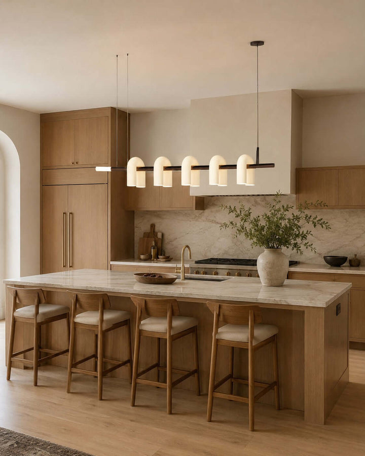 Thorne Chandelier - Modern U-Shaped Glass Island Chandelier Light | Vinlighting