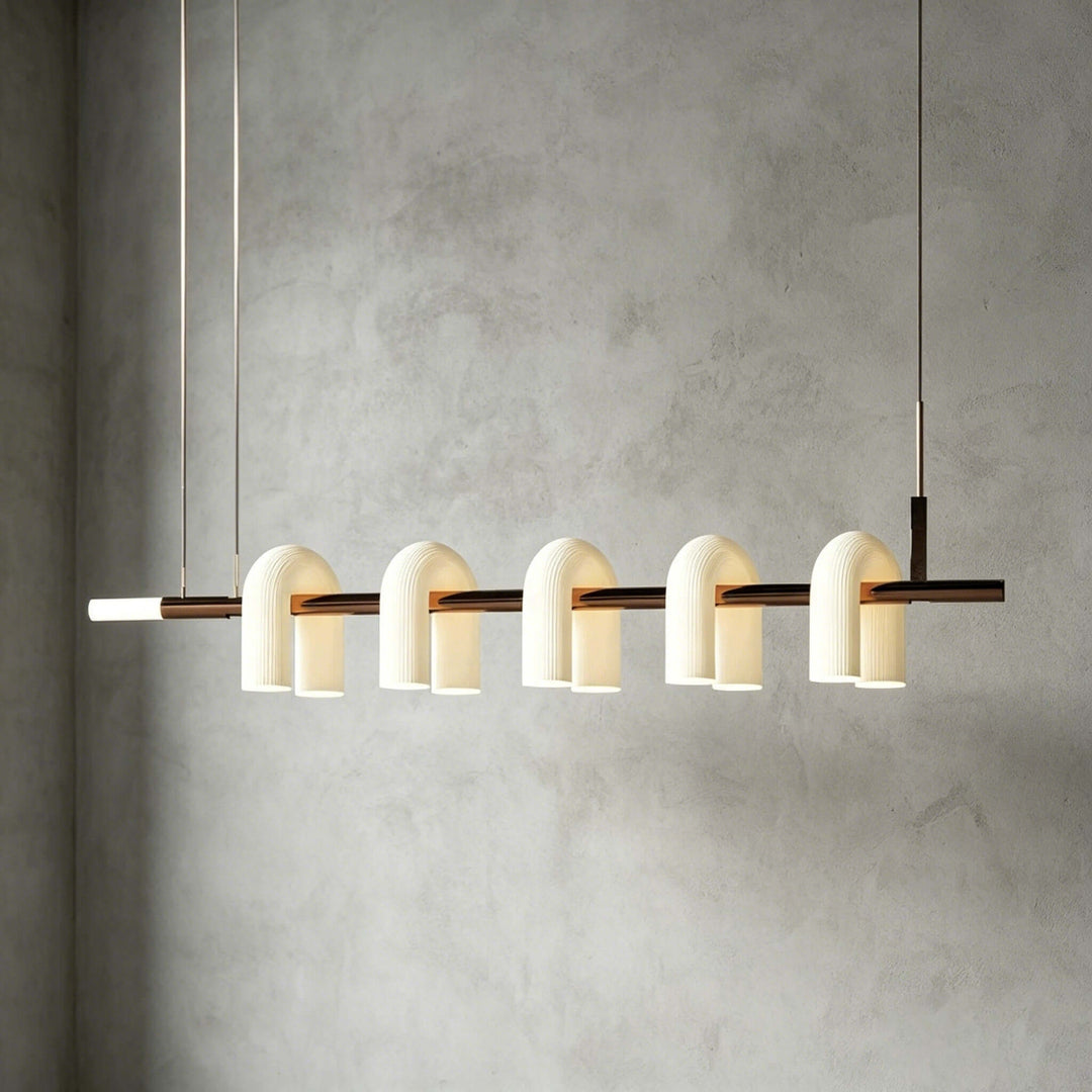 Thorne Chandelier - Modern U-Shaped Glass Island Chandelier Light | Vinlighting