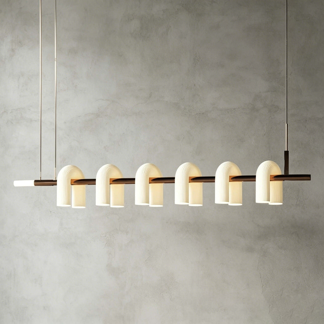 Thorne Chandelier - Modern U-Shaped Glass Island Chandelier Light | Vinlighting
