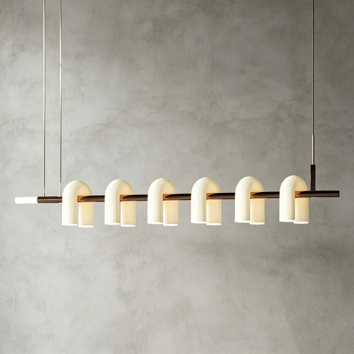 Thorne Chandelier - Modern U-Shaped Glass Island Chandelier Light | Vinlighting