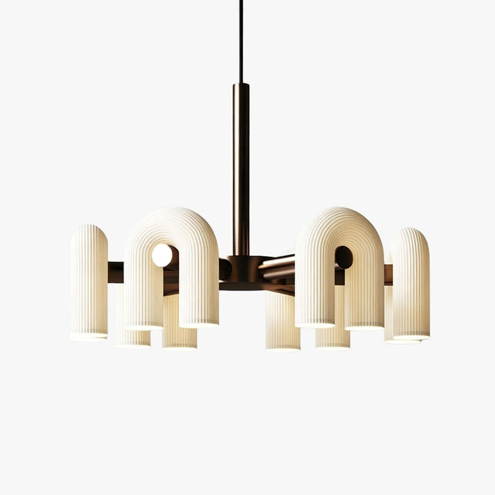 Thorne Chandelier - Modern U-Shaped Glass Island Chandelier Light | Vinlighting