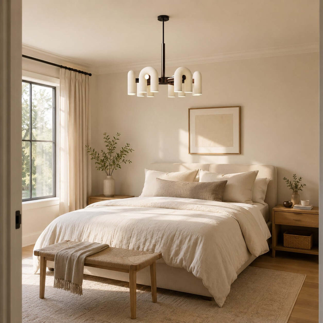 Thorne Chandelier - Modern U-Shaped Glass Island Chandelier Light | Vinlighting