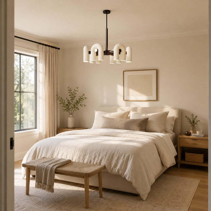 Thorne Chandelier - Modern U-Shaped Glass Island Chandelier Light | Vinlighting