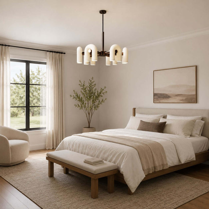 Thorne Chandelier - Modern U-Shaped Glass Island Chandelier Light | Vinlighting