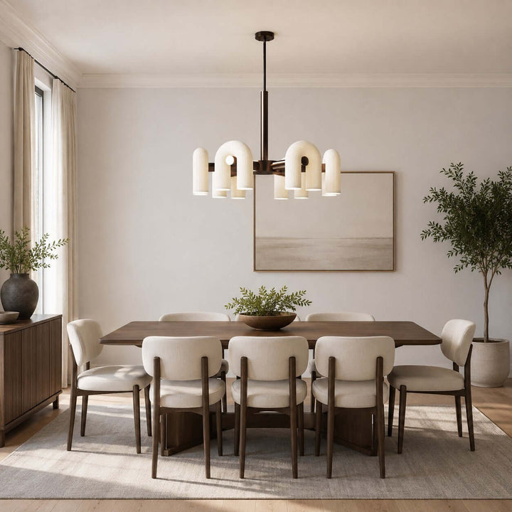 Thorne Chandelier - Modern U-Shaped Glass Island Chandelier Light | Vinlighting
