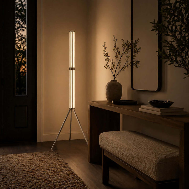 Cavelle Floor Lamp - Modern Industrial Tripod Glass Floor Lamp | Vinlighting