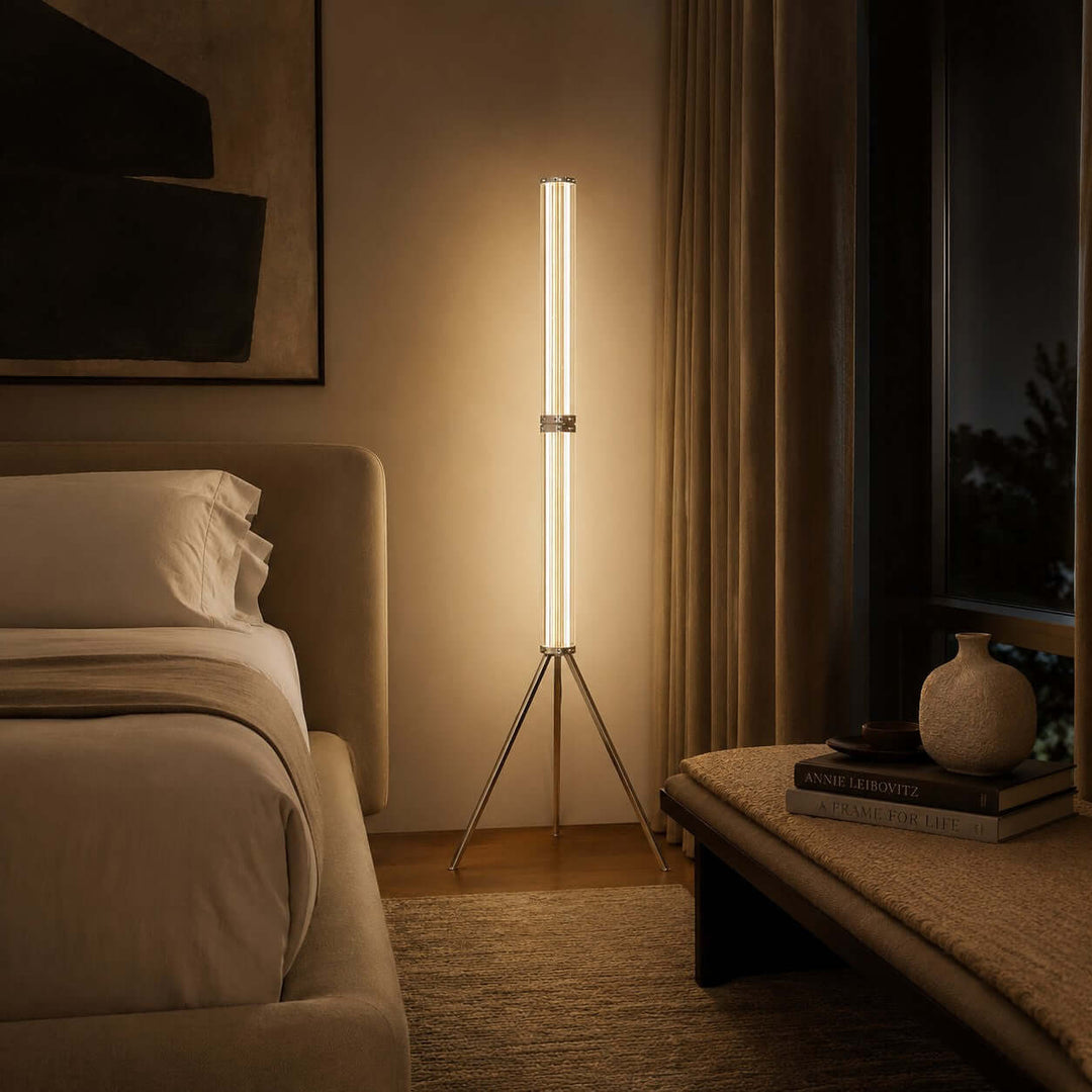 Cavelle Floor Lamp - Modern Industrial Tripod Glass Floor Lamp | Vinlighting