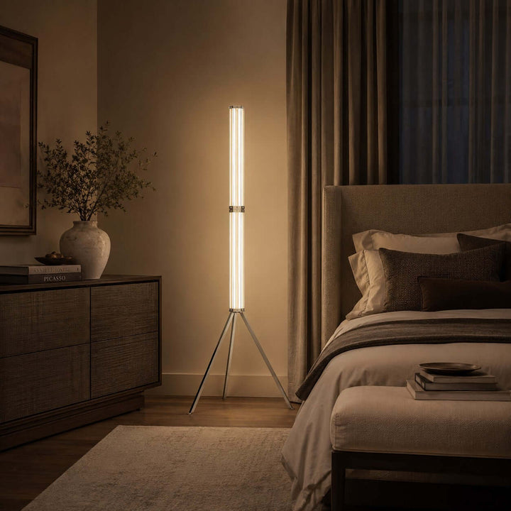 Cavelle Floor Lamp - Modern Industrial Tripod Glass Floor Lamp | Vinlighting