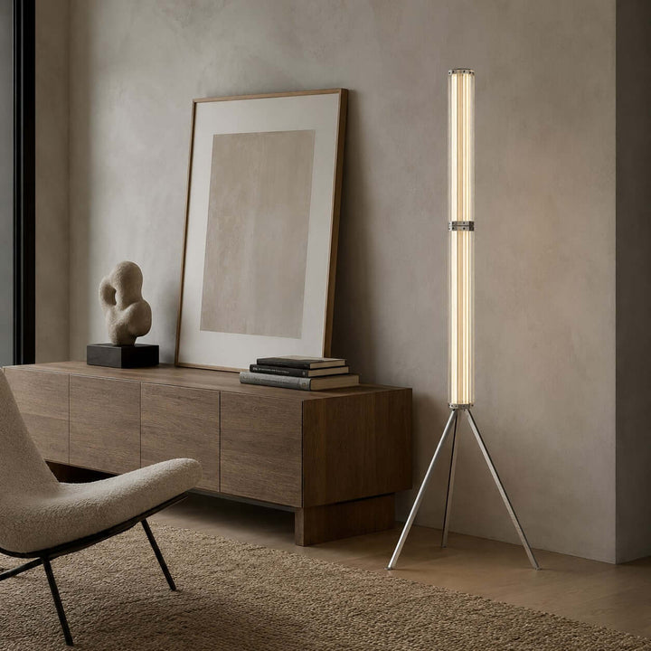 Cavelle Floor Lamp - Modern Industrial Tripod Glass Floor Lamp | Vinlighting