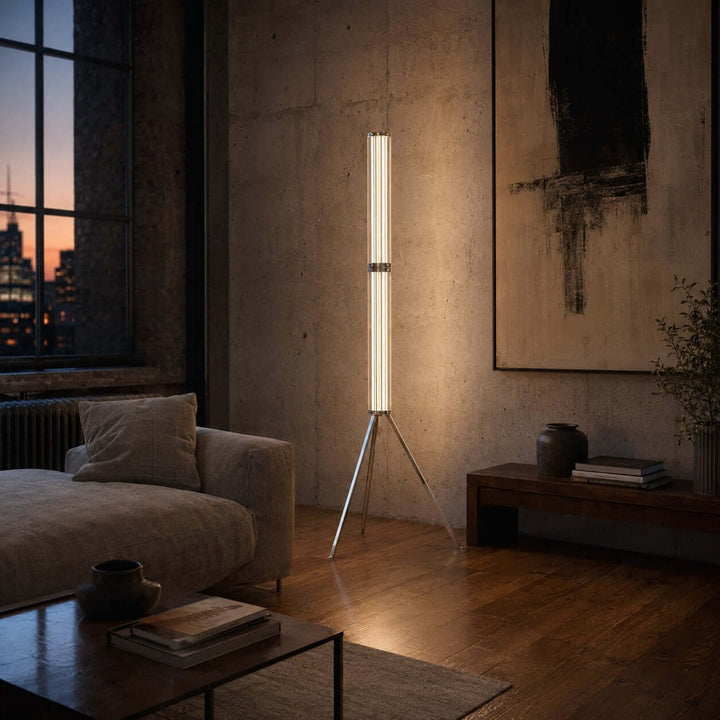 Cavelle Floor Lamp - Modern Industrial Tripod Glass Floor Lamp | Vinlighting