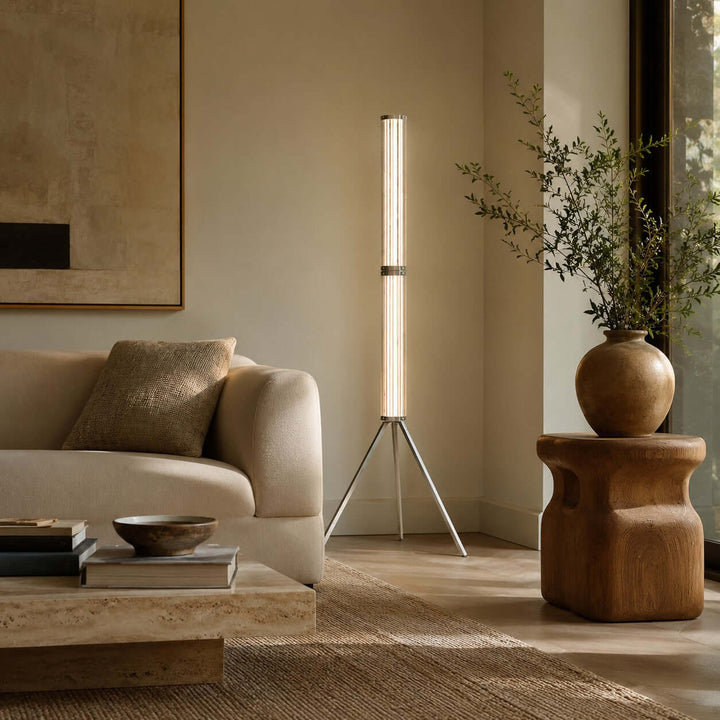 Cavelle Floor Lamp - Modern Industrial Tripod Glass Floor Lamp | Vinlighting