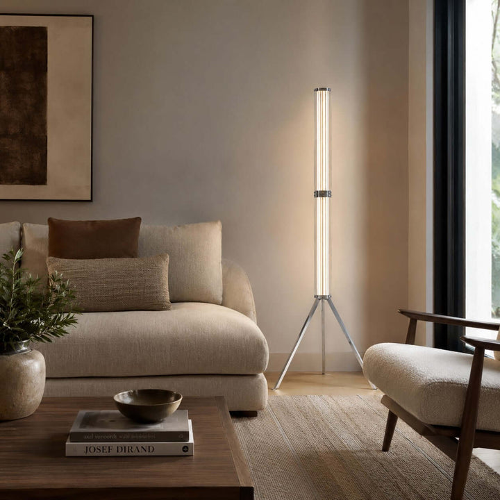 Cavelle Floor Lamp - Modern Industrial Tripod Glass Floor Lamp | Vinlighting