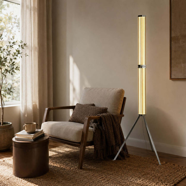 Cavelle Floor Lamp - Modern Industrial Tripod Glass Floor Lamp | Vinlighting